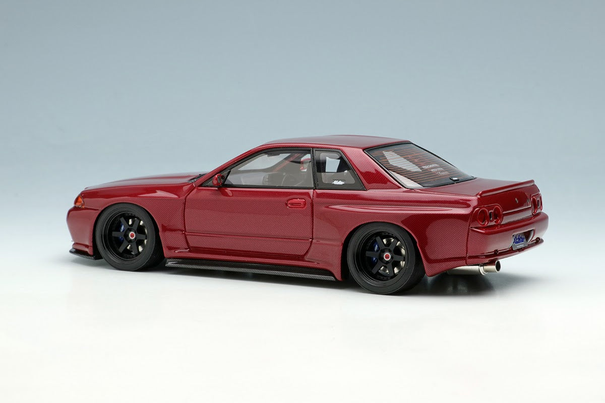 1:43 Scale Nissan Skyline GT-R RB30 Garage Active Kai Concept Diecast Model Car - Carbon Red Finish - Collectible Japanese Tuner Car for Display & Racing Enthusiasts (Perfect for Shelf Displays, Car Collections & Diecast Racing Events)