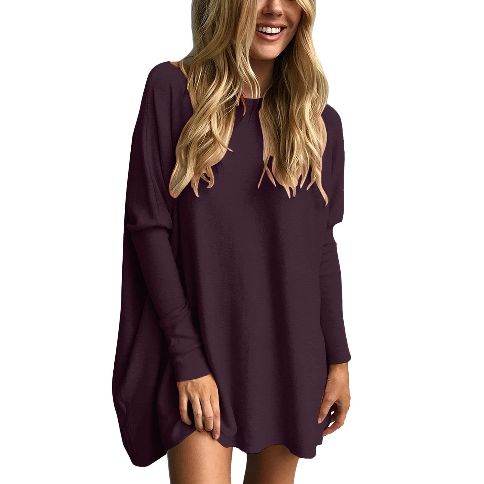 Women's Oversized Long Sleeve T-Shirts - Lightweight Fall Fashion for Casual Outfits