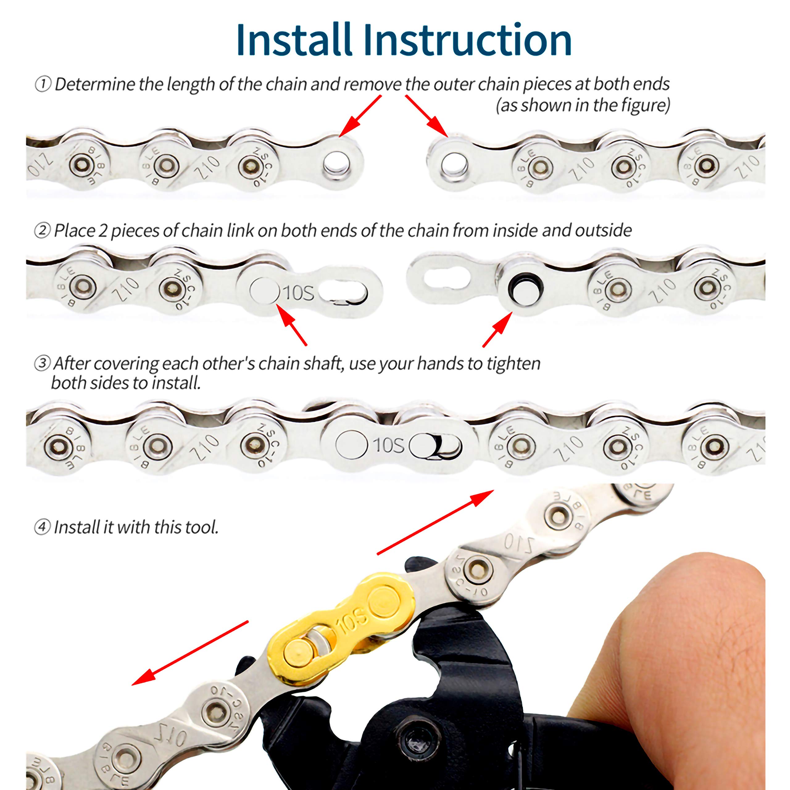 KEWAYO Bike Chain Repair Tool Kit with Chain Breaker & Link Plier - Professional Bicycle Chain Removal & Installation Tool for Mountain, Road & BMX Bikes - Perfect for Home Repairs & On-the-Go Fixes