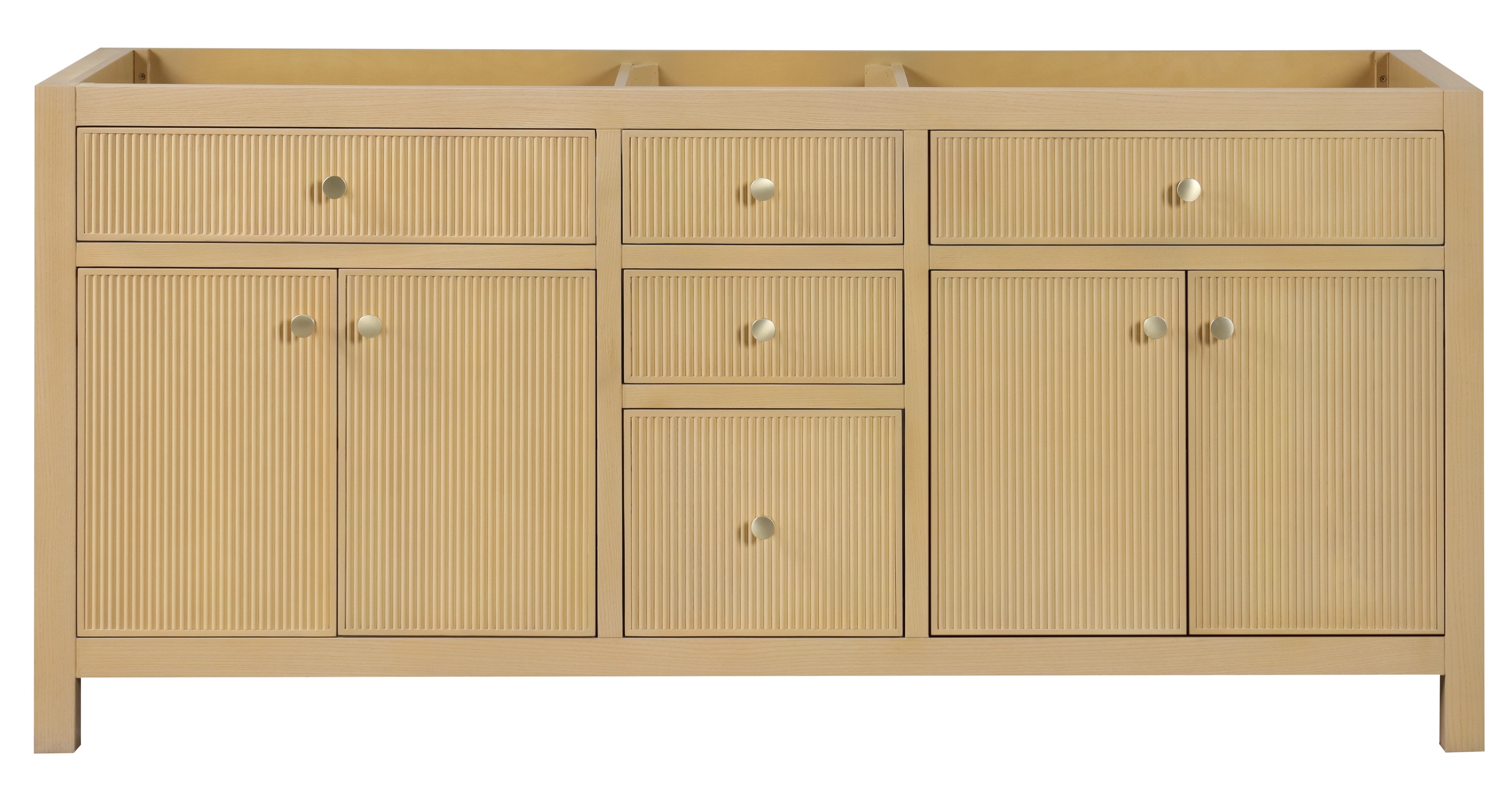 Bristol 71.5 Inch Double Sink Bathroom Vanity - Solid Wood Cabinet in Natural White Ash Finish | Perfect for Modern Master Bathrooms & Guest Bath Suites