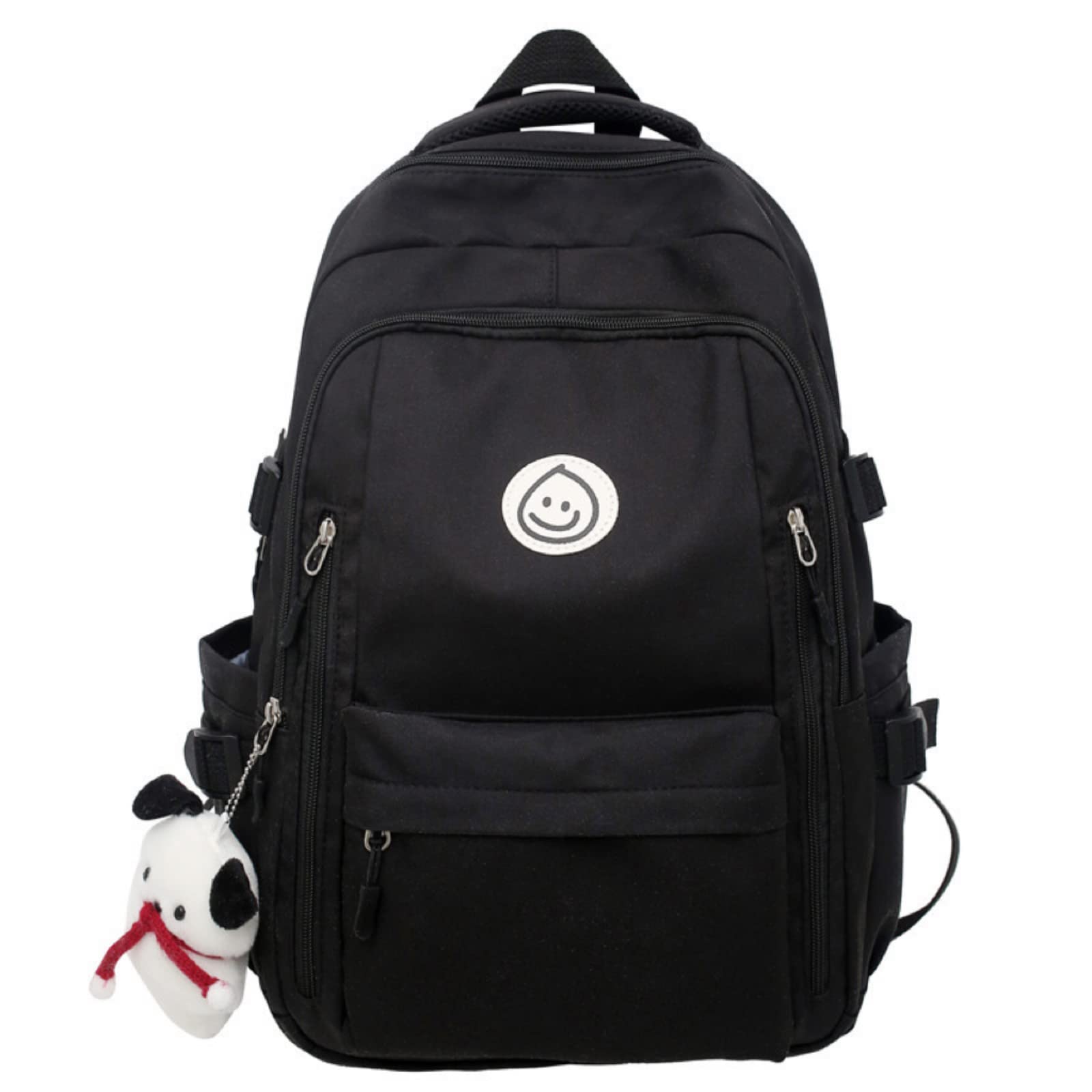 Cute Kawaii Backpack for Girls - Stylish School Backpack for Junior & Middle School Students - Lightweight Durable Bookbag (Black) - Perfect for School, Travel & Everyday Use