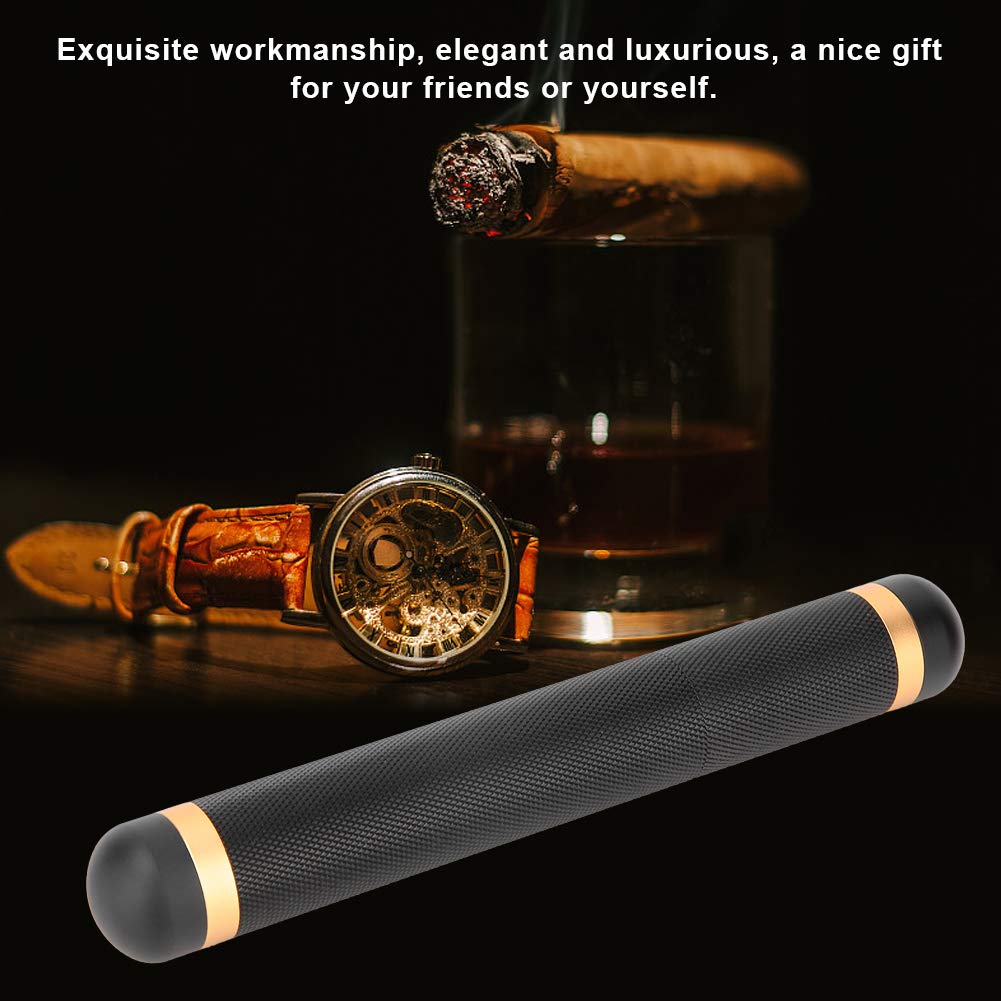 Premium Metal Cigar Holder & Moisturizing Tube - Portable Travel Cigar Case with Exquisite Craftsmanship - Perfect for Outdoor Activities, Camping & Gifting
