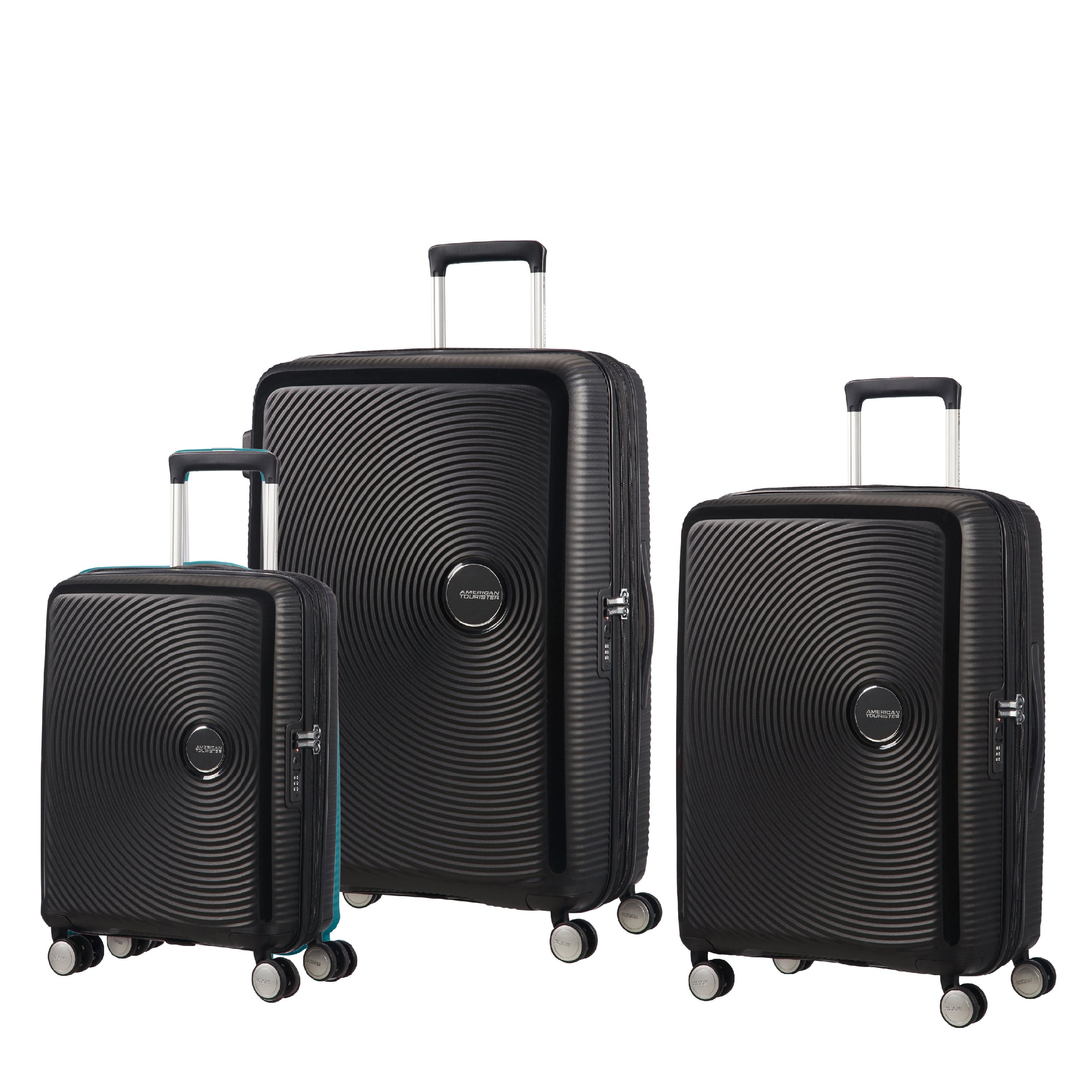 American Tourister Curio 3-Piece Expandable Spinner Luggage Set - Lightweight Suitcase for Travel, Business Trips & Family Vacations