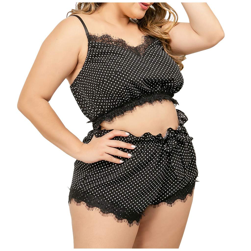 Sexy Lace Lingerie Set - Silk Satin Underwear Sleepwear Nightdress Pajamas for Women - Perfect for Valentine's Day, Honeymoon & Romantic Nights
