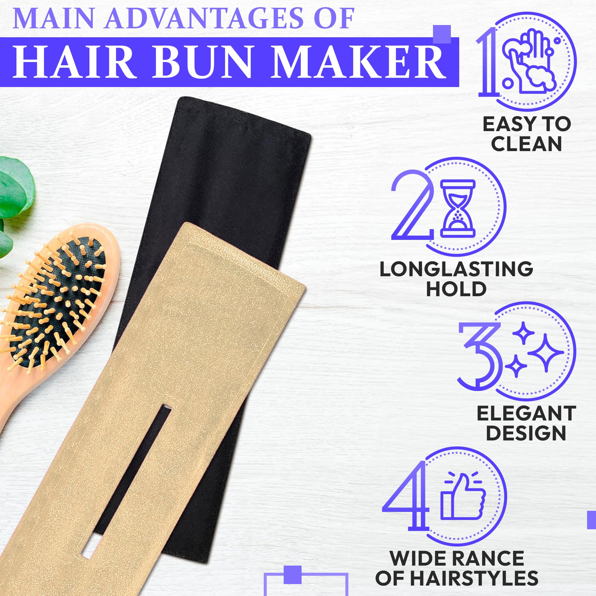 3Pcs Hair Bun Makers - Donut Hair Pieces & Twisters, Fashion Hair Clips for Women & Girls, French Twist Accessories for Long Hair - Perfect for Weddings, Parties & Everyday Styling