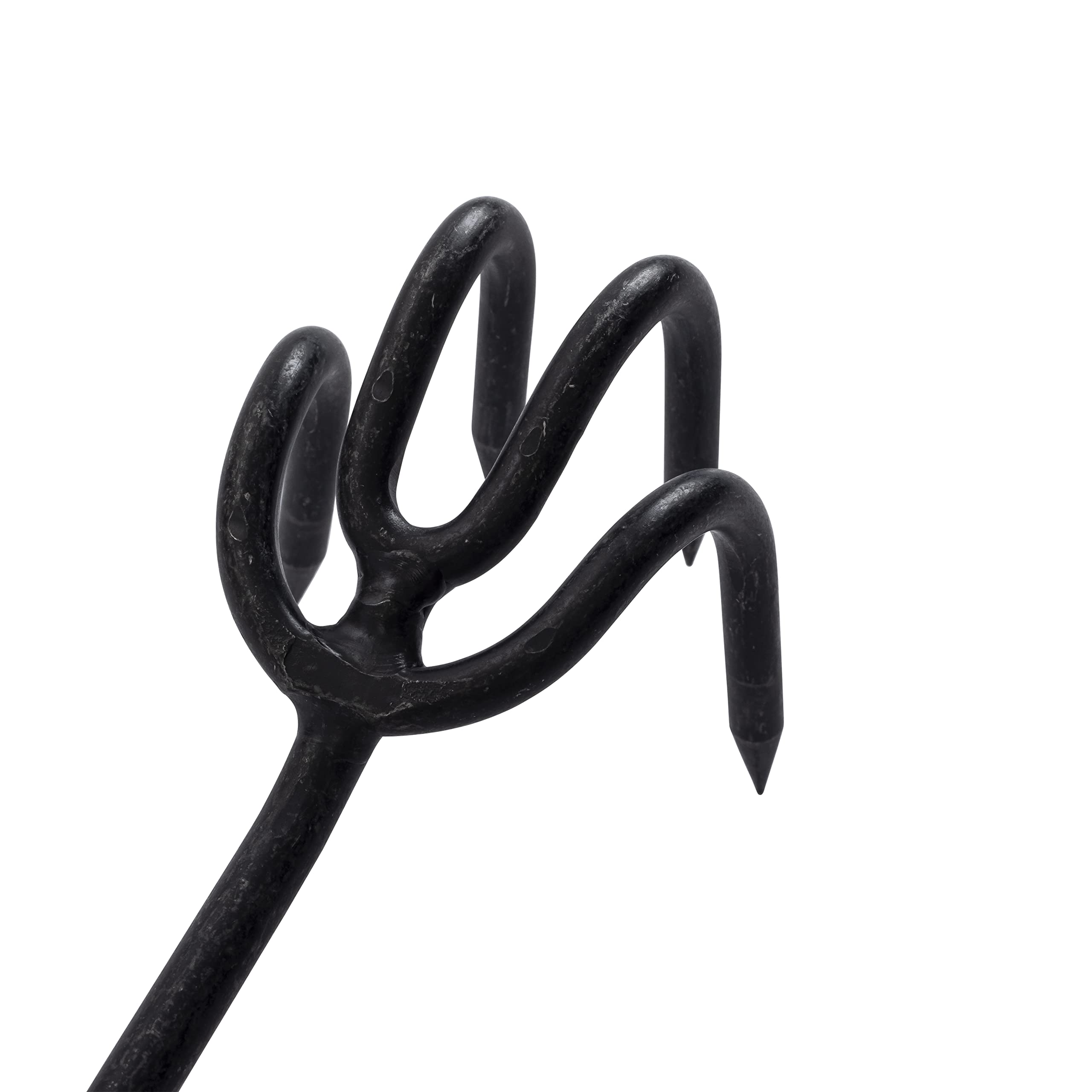 Barebones Stainless Steel Cultivator - 3-in-1 Garden Tool for Weeding, Raking Soil & Yard Work - Ergonomic Weed Remover with Walnut/Black Handle - Perfect for Gardening, Landscaping & Lawn Care