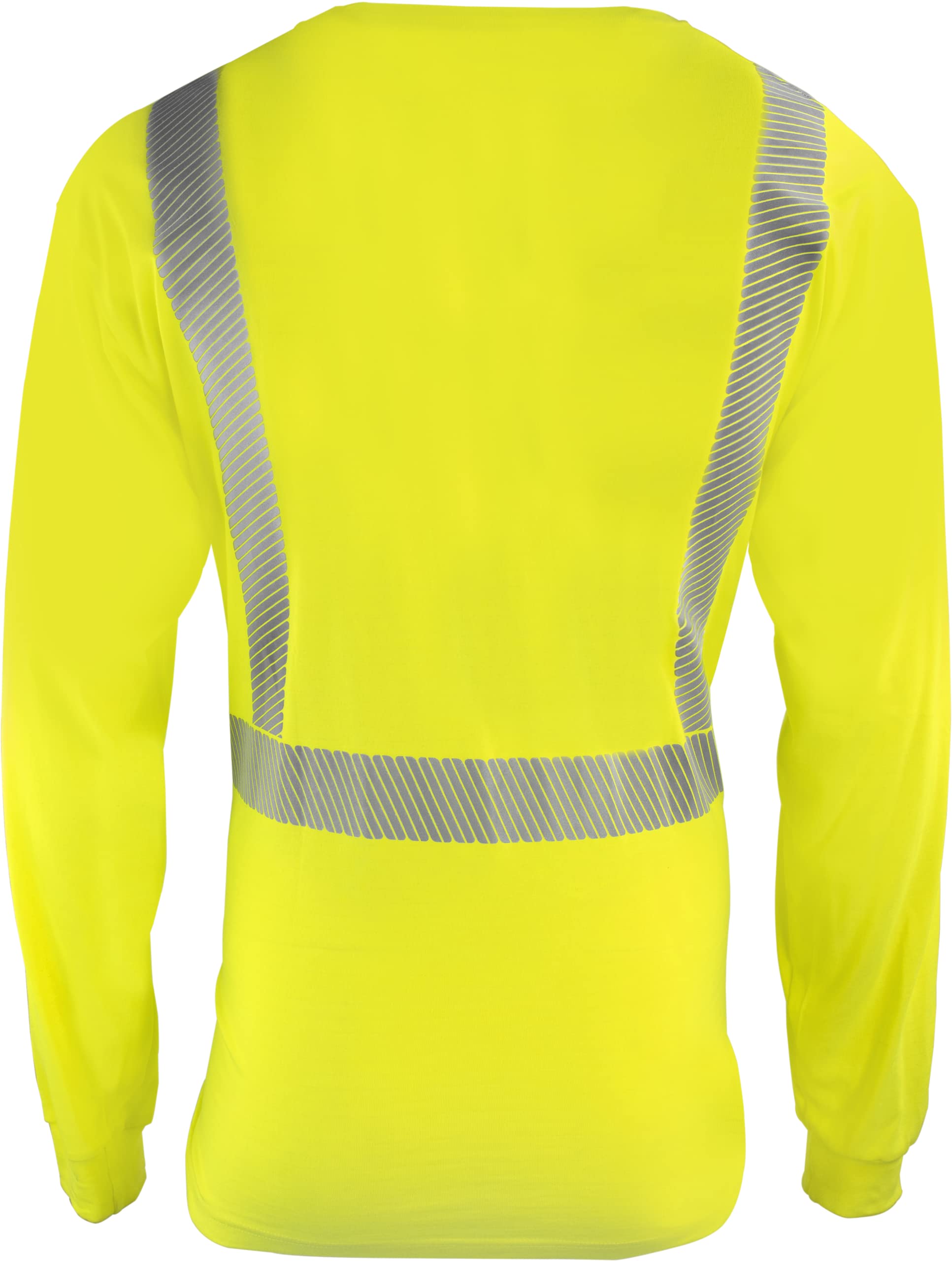 Ironwear 1209FR Flame Retardant Hi-Visibility Long Sleeve T-Shirt with Segmented Reflective Tape | 6 Cal/cm2 Arc Rating | ANSI Class 2 Certified Safety Workwear for Construction, Utility & Industrial Workers