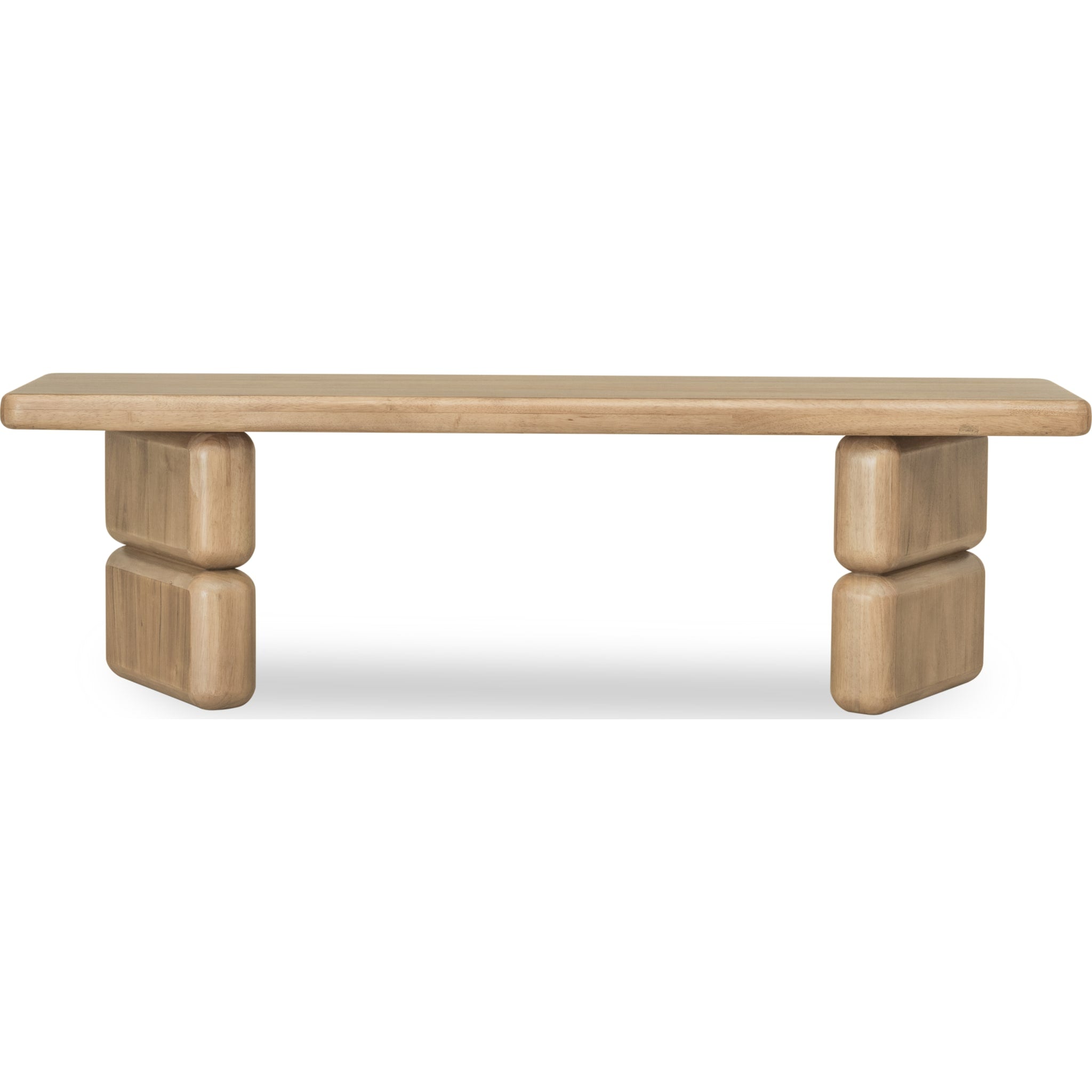 Nia Acacia Wood Dining Bench in Lioness - Solid Wood Kitchen Bench with Lioness Carving - Perfect for Dining Room, Kitchen Island, and Farmhouse Decor