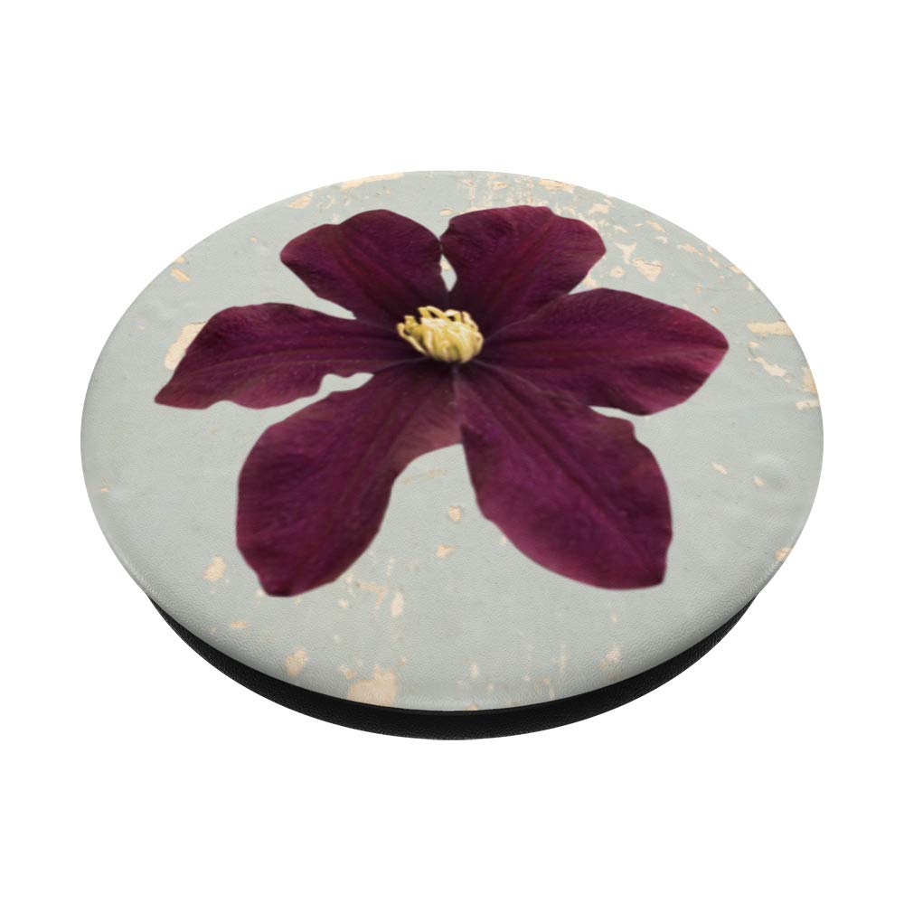 Pressed Flower Floral Photo Dark Purple PopSockets PopGrip - Swappable Phone Grip for iPhone, Samsung & Tablets - Perfect for Photography Lovers, Nature Enthusiasts & Gift Giving