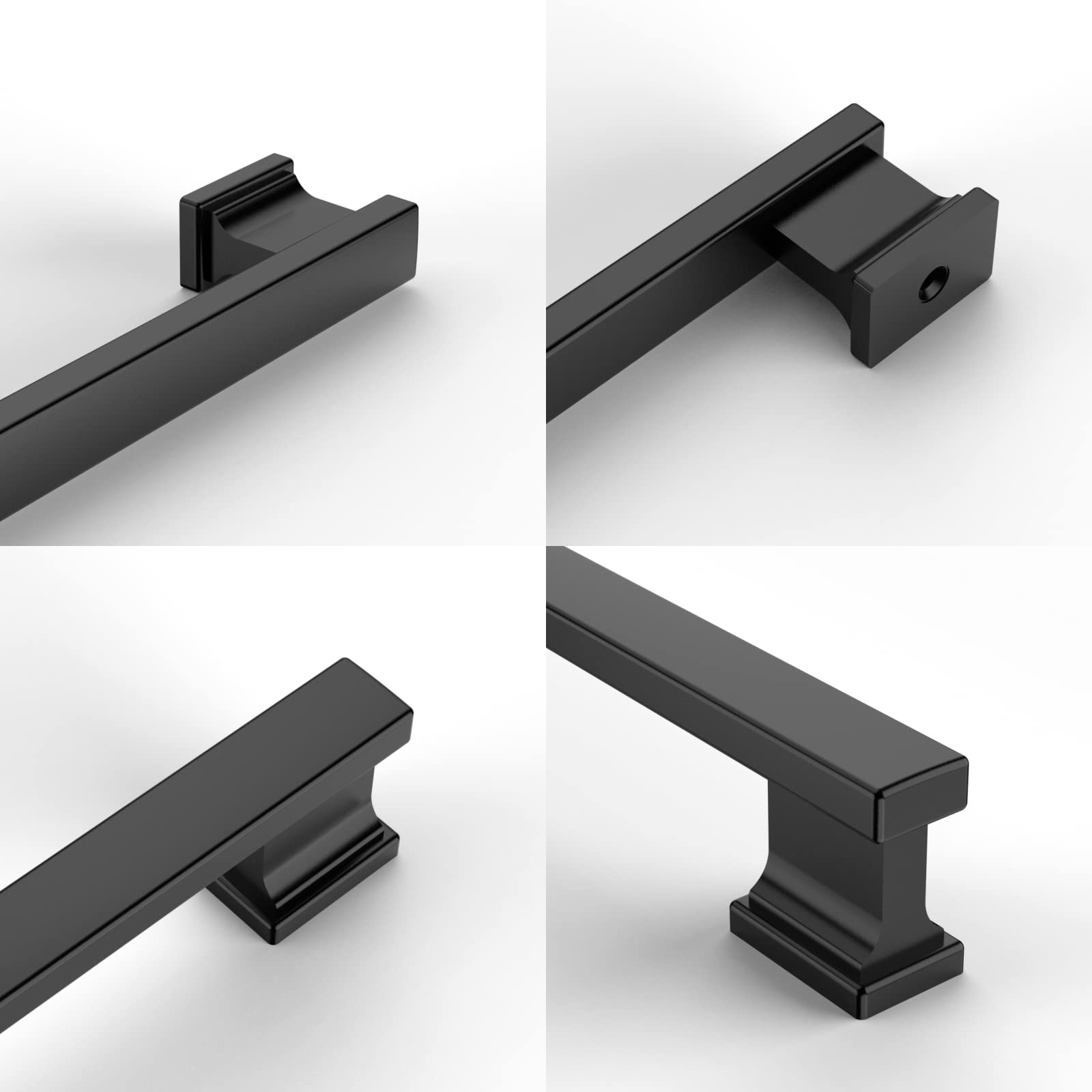 7 Inch Matte Black Cabinet Handles - 10 Pack Durable Kitchen Cabinet Pulls, Modern Cupboard Hardware for Home, Office, and RV Cabinets