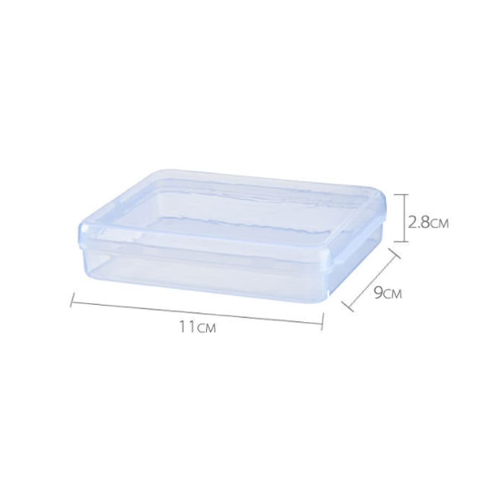 1Pcs Clear Plastic Storage Case Organizer - Reusable Keeper Folder for Face Masks, Portable Storage Box for Pollution Prevention - Small Size (11x9x2.8cm) - Perfect for Travel, Office, and Home Organization
