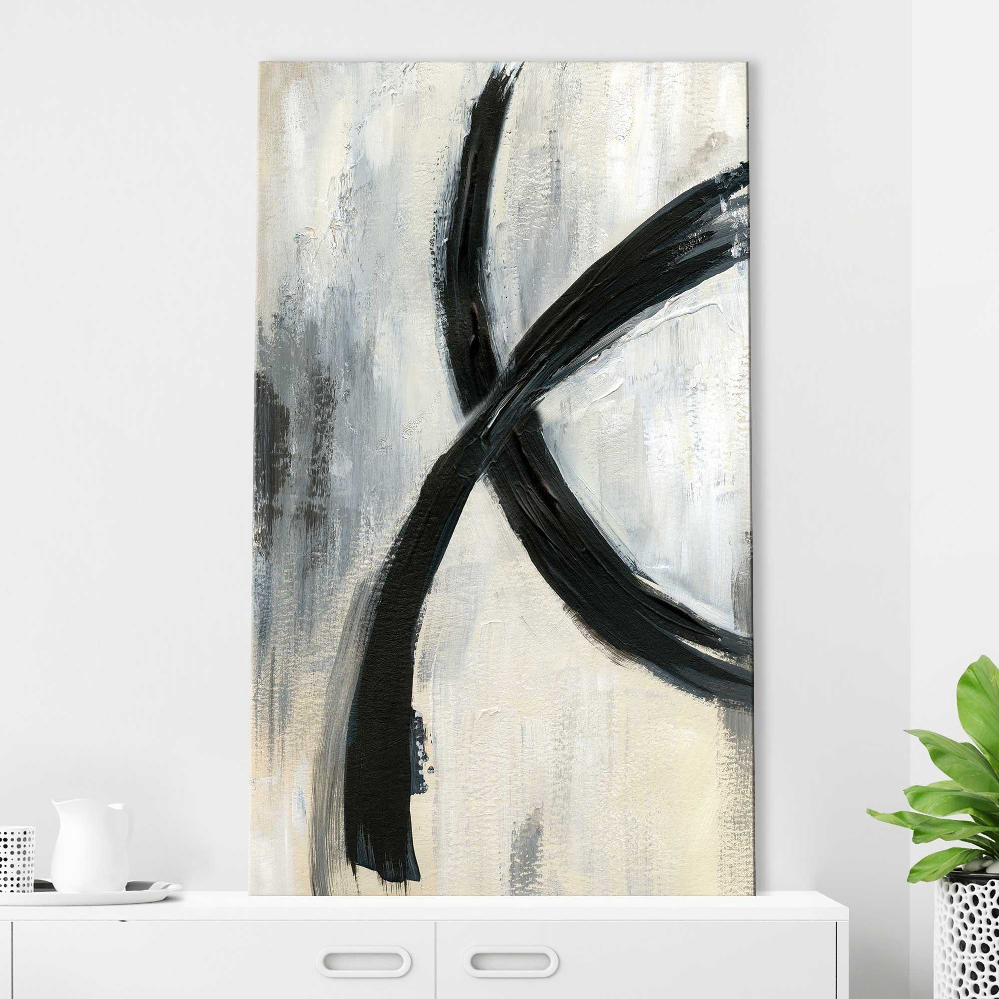 Abstract Rings I by Nan - Modern Canvas Wall Art Print for Living Room, Bedroom & Office Decor