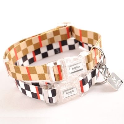 Stylish Brown Contempo Checker Collar for Dogs - Perfect for Daily Walks & Outdoor Adventures