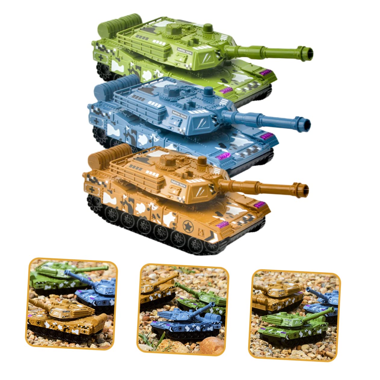 Toyvian 3-Piece Car Toy Tank Set - Kids' Aquarium Themed Vehicle Playset for Boys & Girls - Perfect for Playtime, Birthday Gifts & Home Decoration