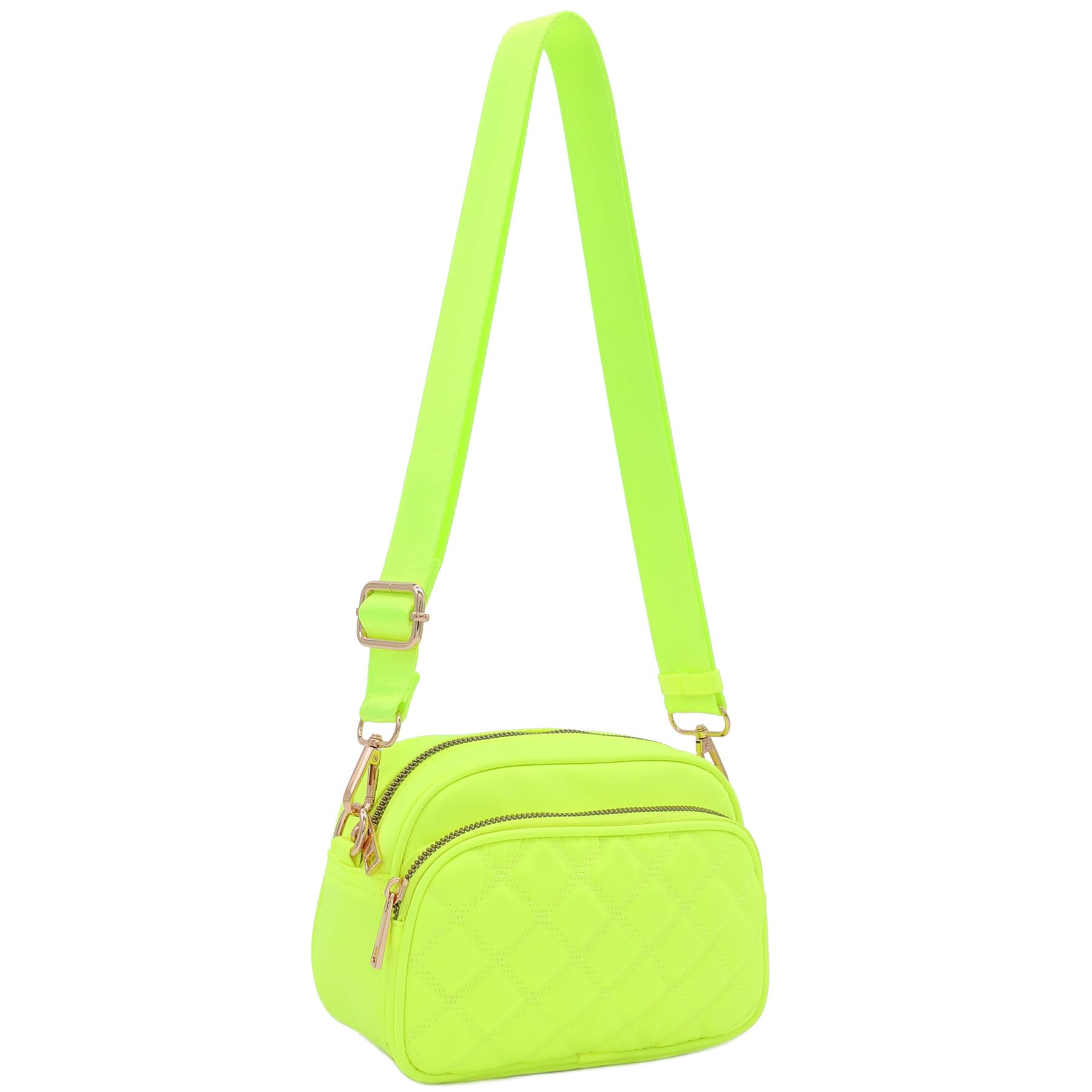 Stylish FashionPuzzle Quilted Nylon Crossbody Bag with Adjustable Wide Strap - Perfect for Travel, Shopping & Everyday Use