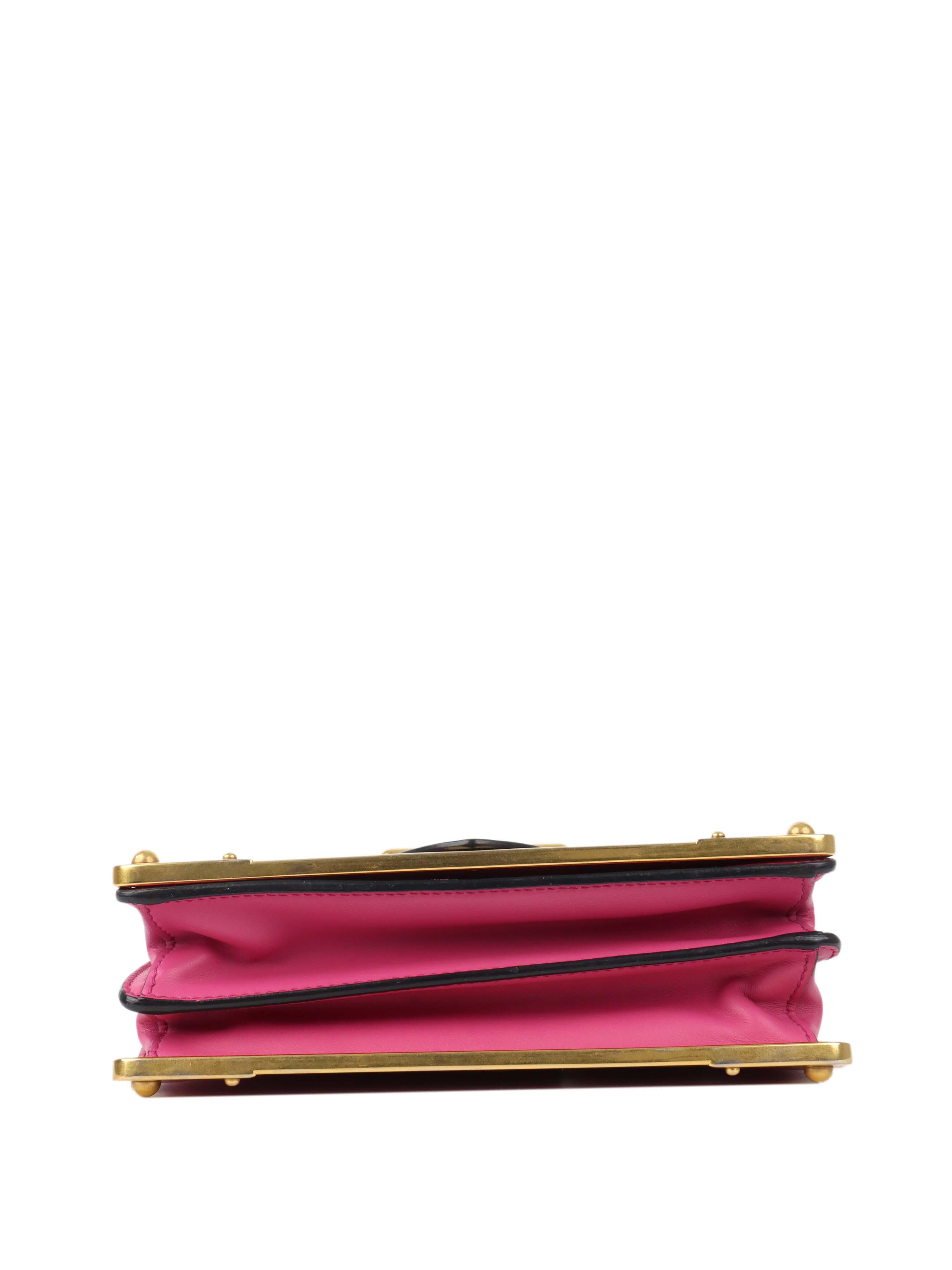 Prada Pink Cahier Leather Crossbody Bag for Women | Luxury Designer Handbag with Adjustable Strap | Perfect for Parties, Date Nights & Everyday Use