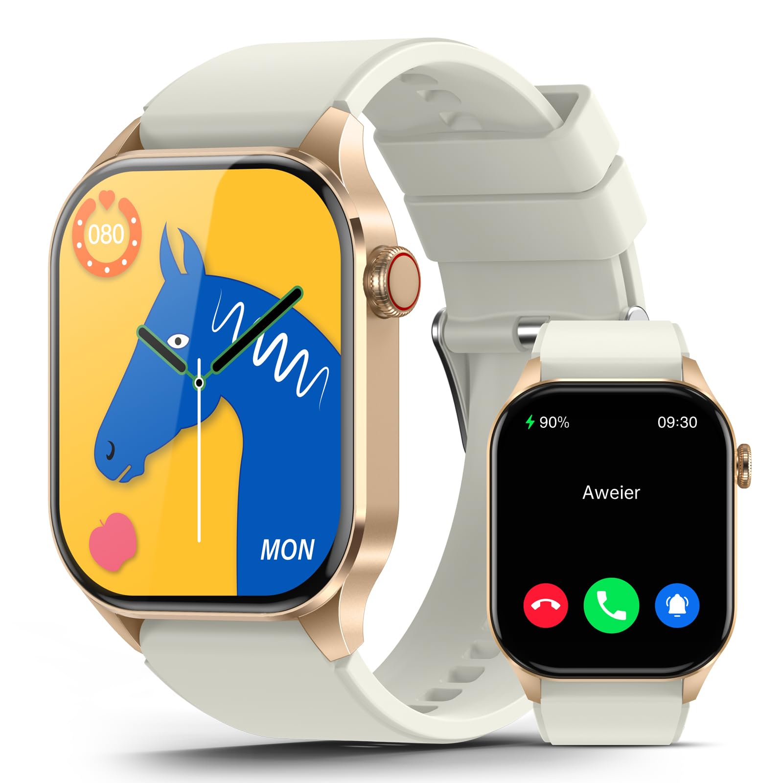 Smart Fitness Watch with Infrared Blood Oxygen Monitor, 2.04