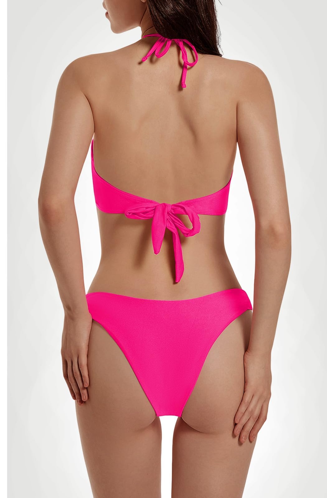 Sexy Strappy Bikini Set for Women - 2 Piece Bandeau Swimwear with Adjustable Ties | Perfect for Beach Vacation, Pool Party & Summer Getaways