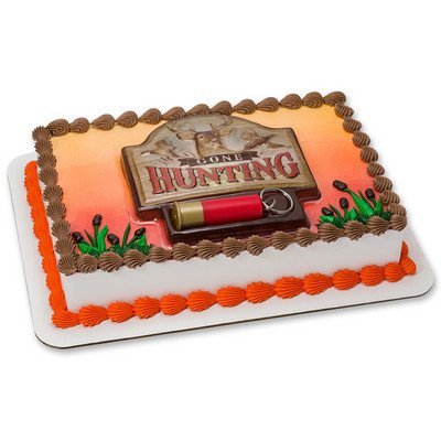 Personalized Hunting Cake Topper - Custom Deer & Camo Design for Birthday, Anniversary & Retirement Cakes - Perfect for Outdoor Enthusiasts & Hunters