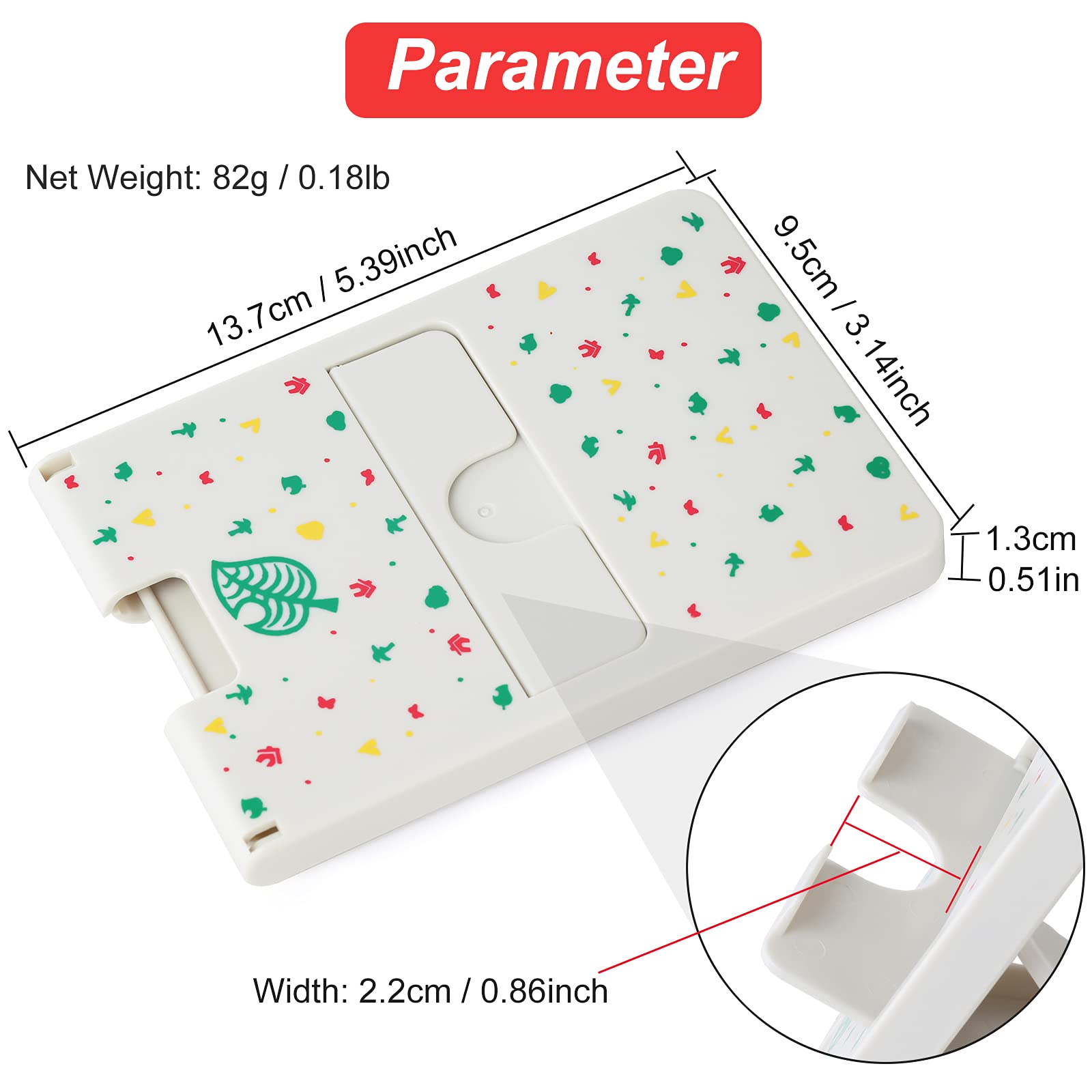 Adjustable Foldable Stand for Nintendo Switch OLED/Switch Lite - Portable Gaming Holder for Animal Crossing, Compact Design, White - Perfect for Travel, Bedroom & Office Gaming Accessories
