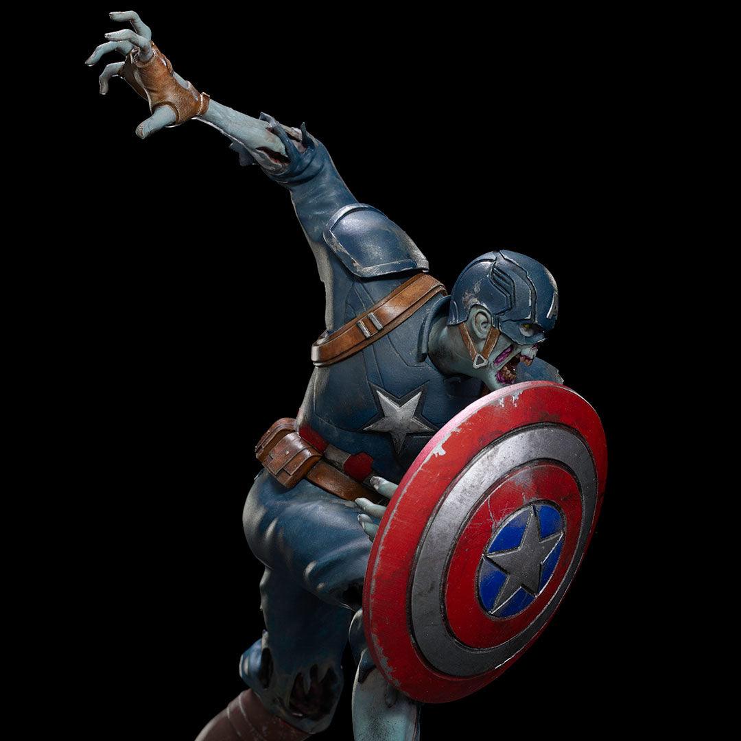 Iron Studios What If... Captain America Zombie Art Scale 1/10 Statue - Marvel Zombies Collectible for Display & Home Decor