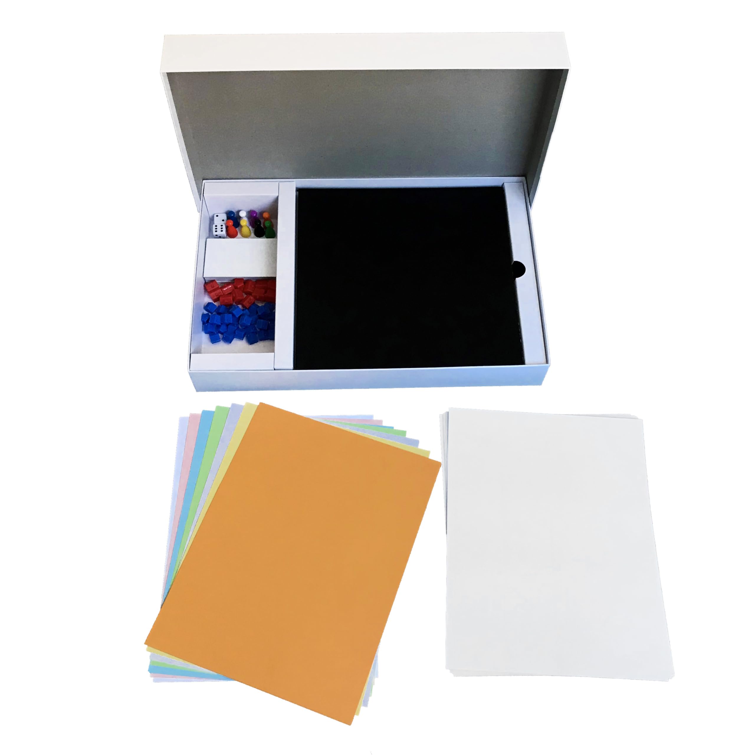 Customizable Blank Opoly Board Game Set - DIY Board Game Kit with Blank Cards, Property Cards & Accessories - Perfect for Family Game Nights, Creative Projects & Educational Activities