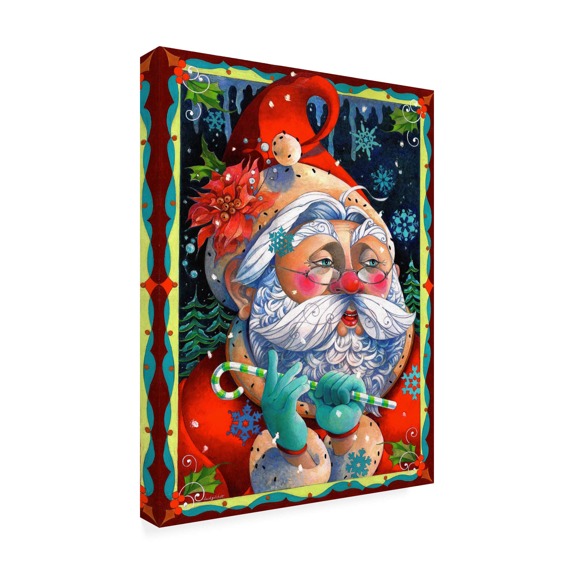 Trademark Fine Art 14x19 Determining Naughty or Nice by David Galchutt - Premium Wall Art for Christmas Decor, Home Office & Holiday Gifts