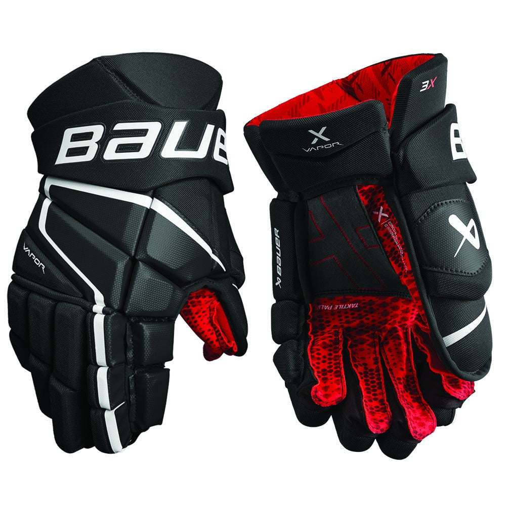 Bauer Vapor 3X Senior Ice Hockey Gloves - Pro-Level Protection & Grip for Competitive Players - Perfect for Games, Practices & Training Sessions