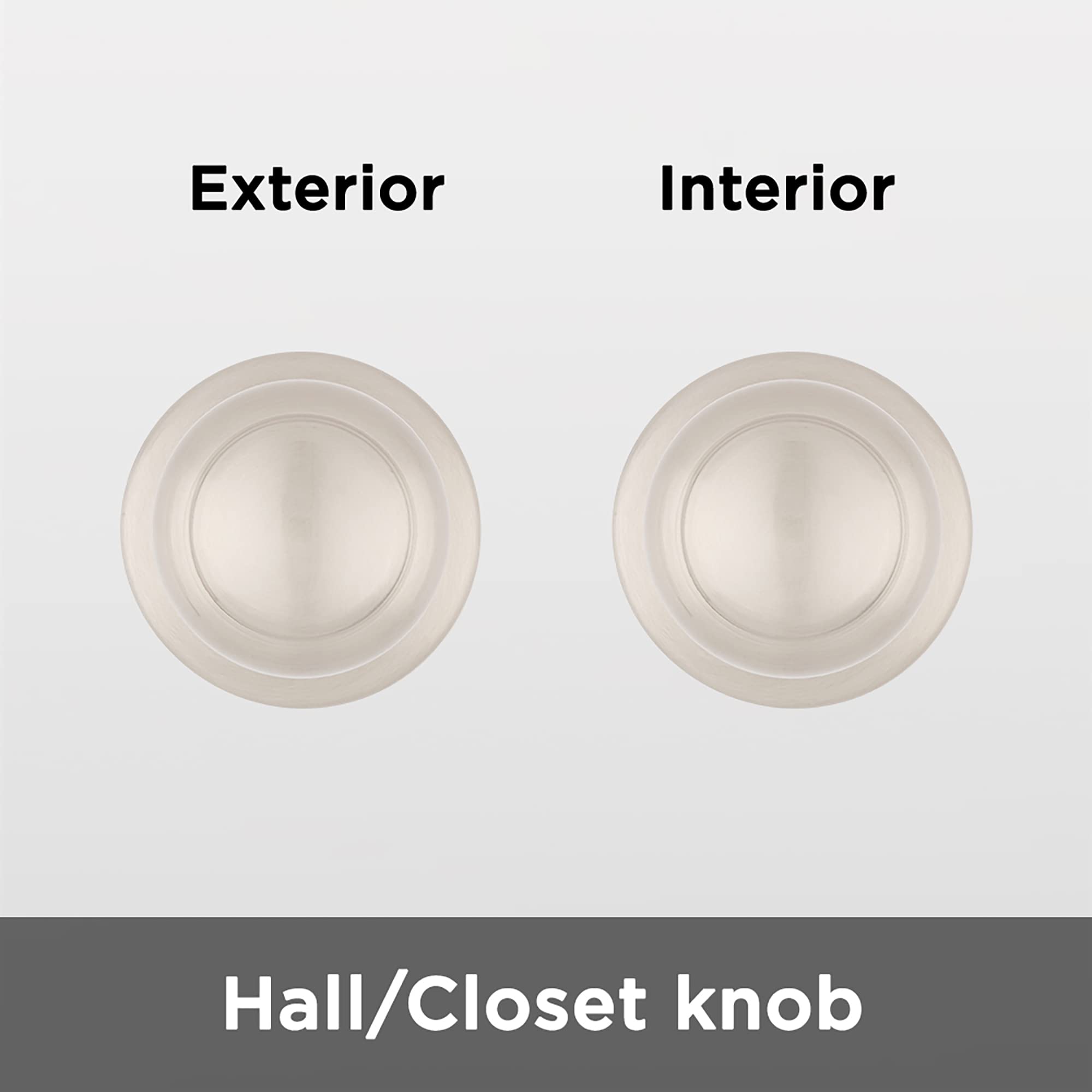 Kwikset Cove Satin Nickel Interior Door Knob - Non-Locking Passage Door Handle for Closet, Hallway & Bedroom - Microban Antimicrobial Protection - Ideal for Homes, Offices & Apartments
