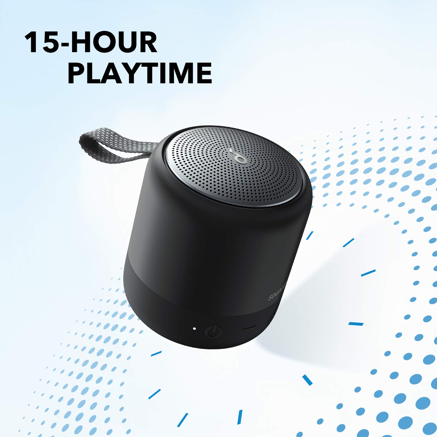 Anker Soundcore Mini 3 Bluetooth Speaker with BassUp & PartyCast Technology, IPX7 Waterproof, USB-C Charging, Customizable EQ - Perfect for Outdoor Adventures, Pool Parties & Home Entertainment