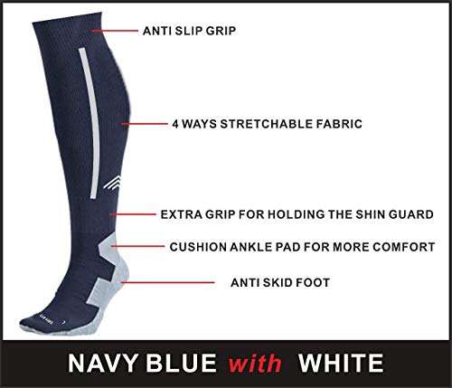 Navy Blue With White