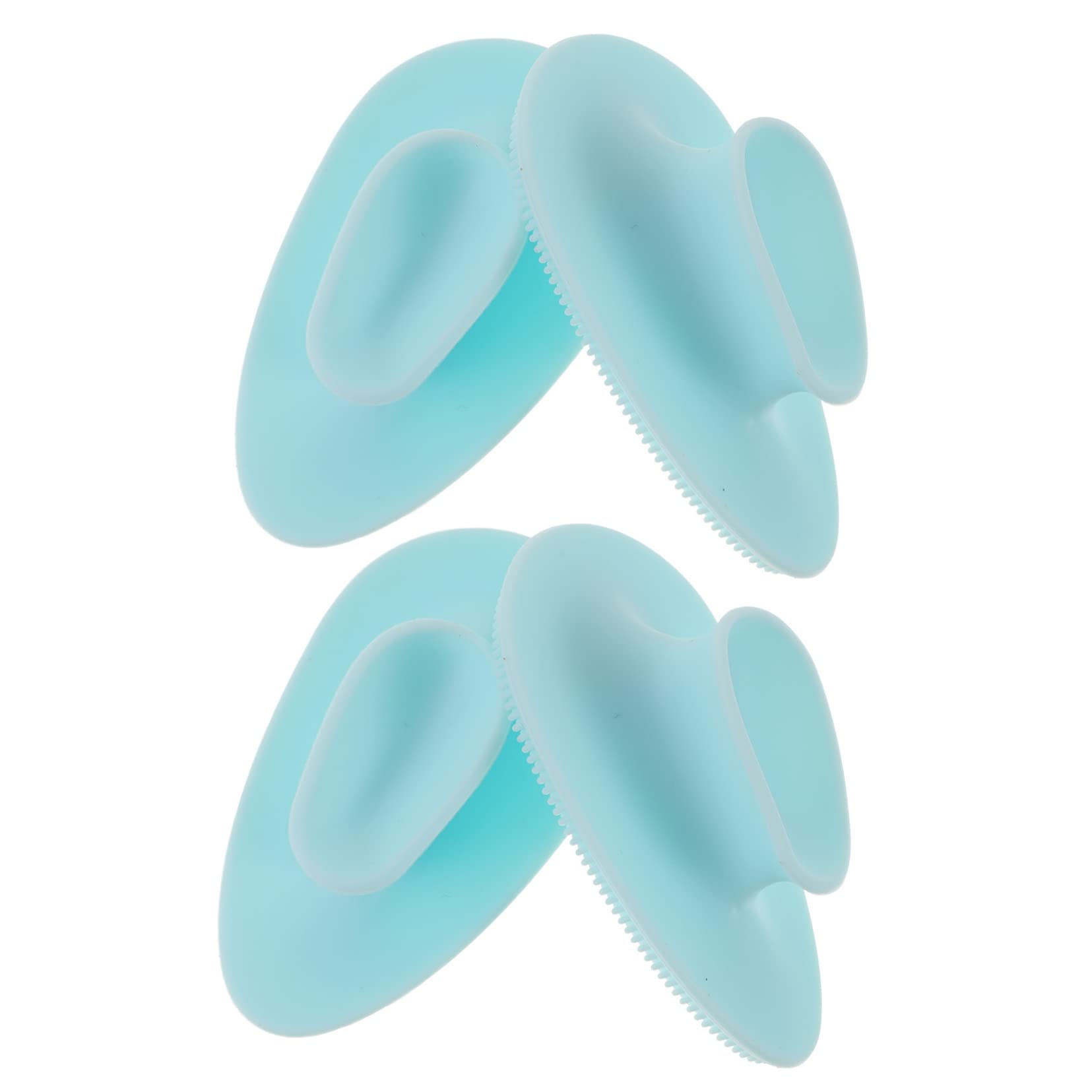 HONMEET 4 Pack Silicone Facial Cleansing Brush for Men - Soft Exfoliating Face Scrubber & Wash Brush - Gentle Skin Cleanser for Daily Face Care & Blackhead Removal - Perfect for Shaving Prep & Acne Prone Skin