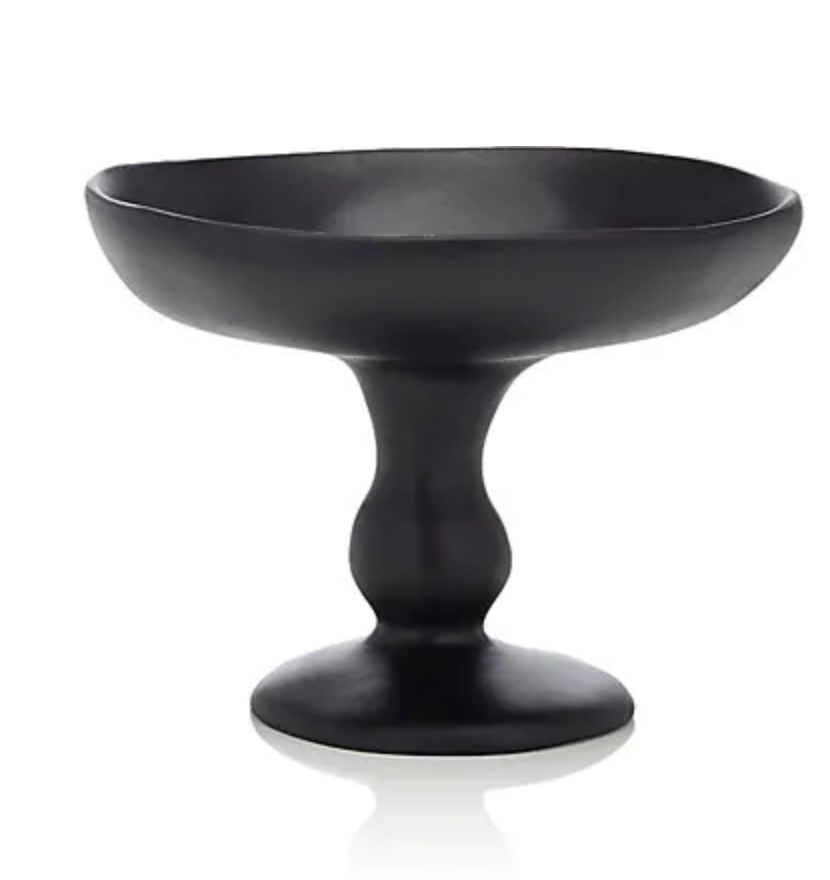 Tina Frey Large Pedestal Bowl - Modern Resin Serving Bowl for Fruit, Salad & Decor | Kitchen & Dining Table Centerpiece, Wedding Gift, Home Decor
