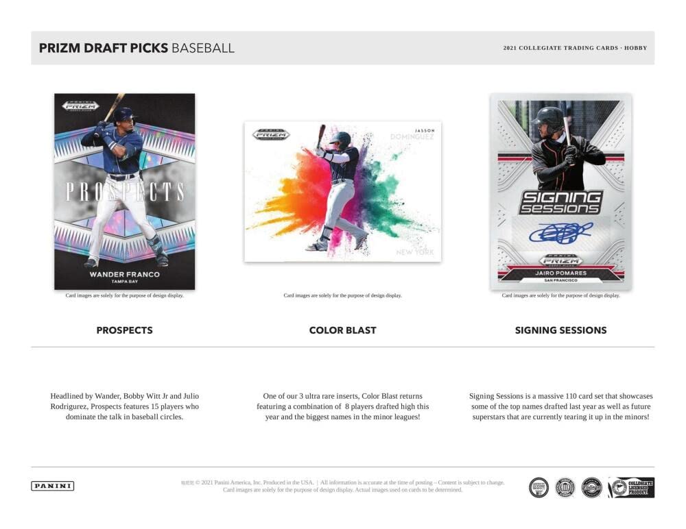 2021 Panini Prizm Draft Picks Collegiate Baseball Hobby Box - 5 Packs (8 Cards Each) with 5 Autographs - Rare Collectible Trading Cards for Sports Memorabilia Fans & Card Collectors - Perfect for Display, Trading, and Investment