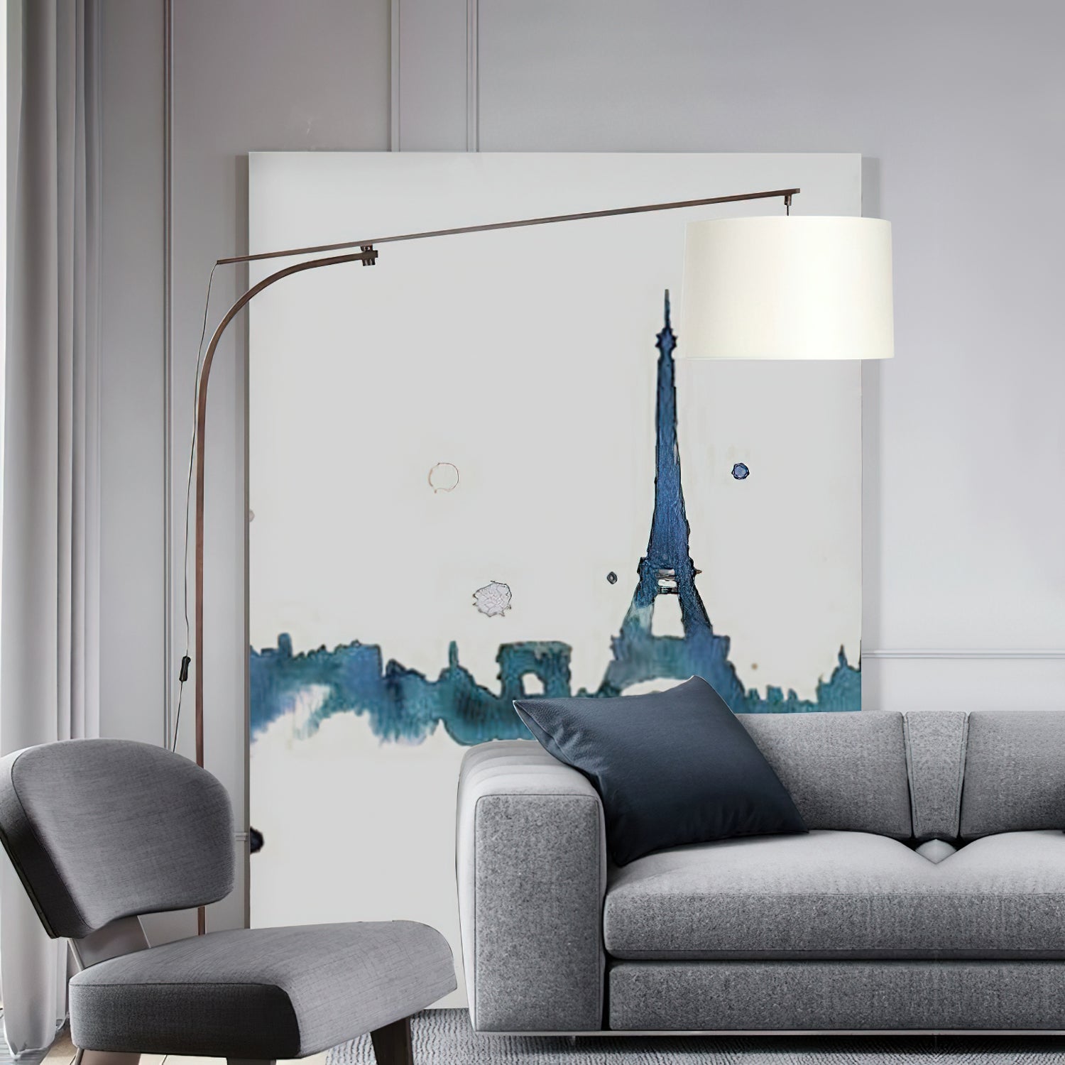 Cornelius Arc Floor Lamp - Modern Adjustable LED Standing Light for Living Room, Bedroom & Office - Perfect for Reading, Working & Ambient Lighting