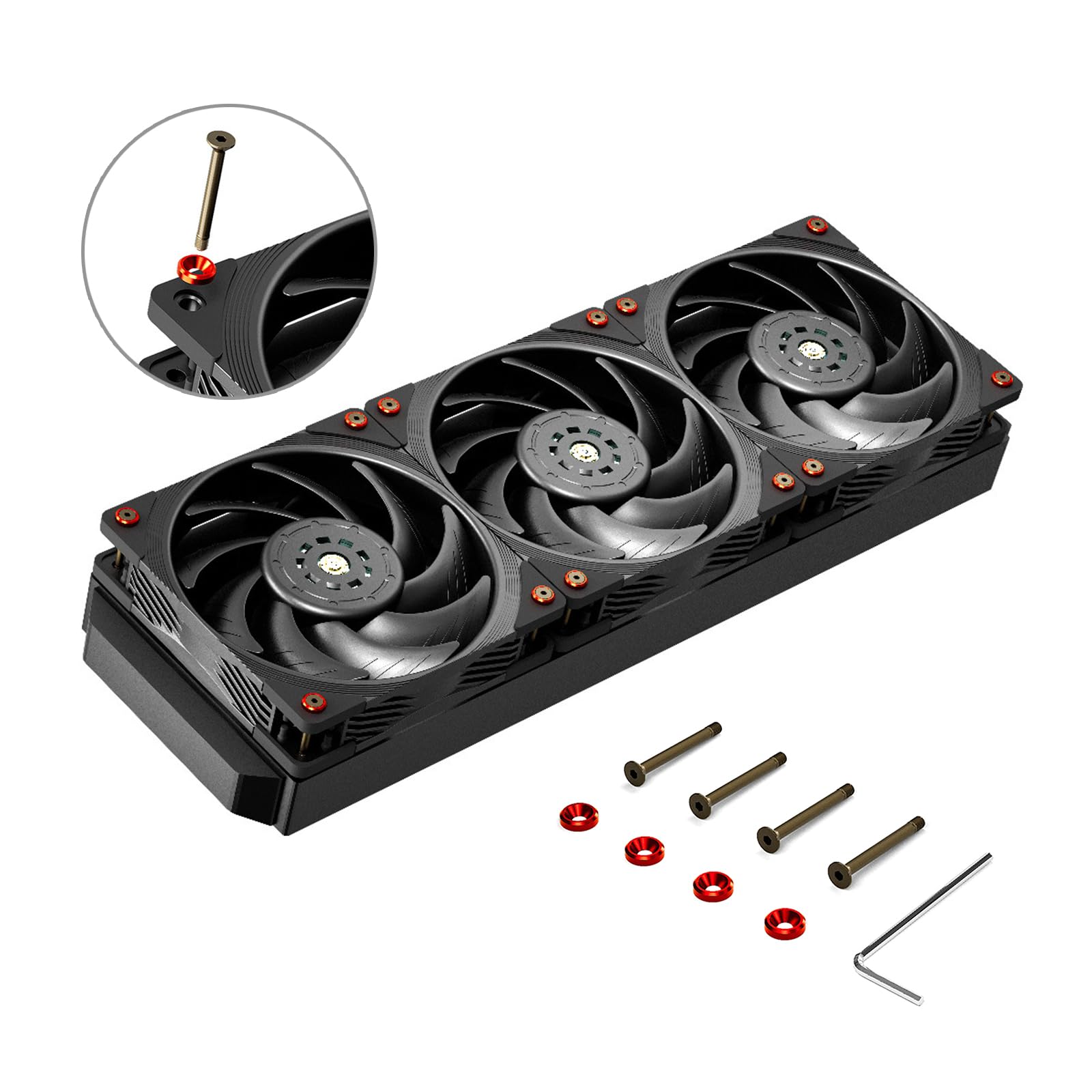 Gereiny Aluminum Alloy Screw Set - 4PCS Colorful Anodized Computer Case & CPU Cooling Fan Screws - Perfect for PC Building, Gaming Rig Assembly, and Hardware Upgrades