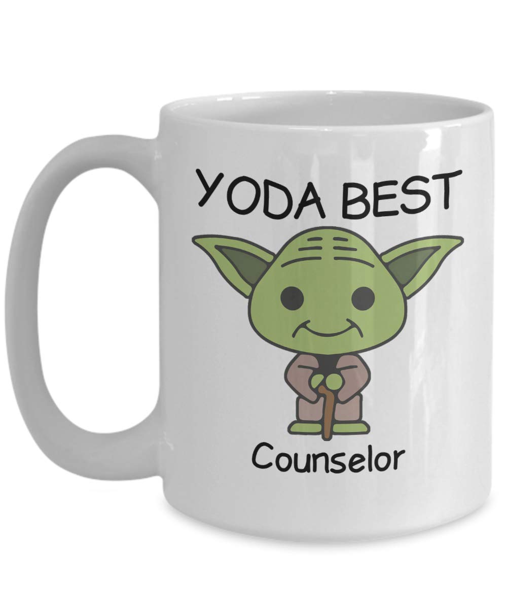 Yoda Best Counselor Professional Coffee Mug - 11oz Funny Novelty Gift for Star Wars Fans, Birthday, Anniversary, Valentine's Day & Christmas - Perfect for Office Use, Home Decor & Coffee Lovers