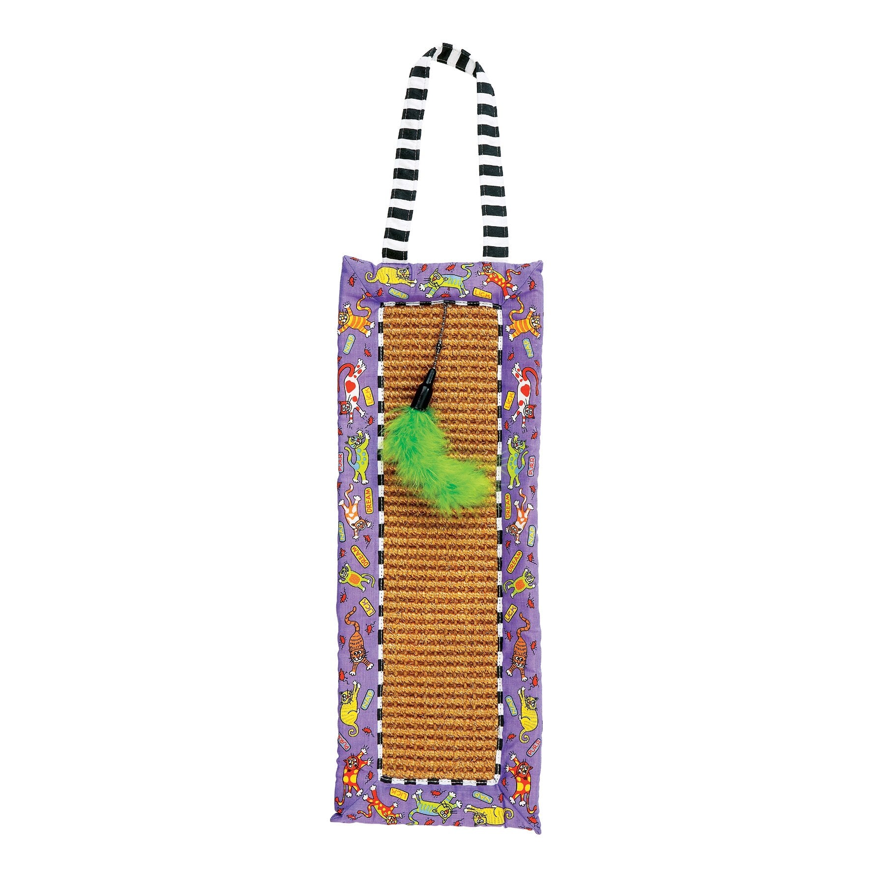 FAT CAT Scratchy Mat Doorknob Hanger - Durable Cat Scratching Post for Indoor Cats - Perfect for Door Knobs, Walls & Furniture Protection