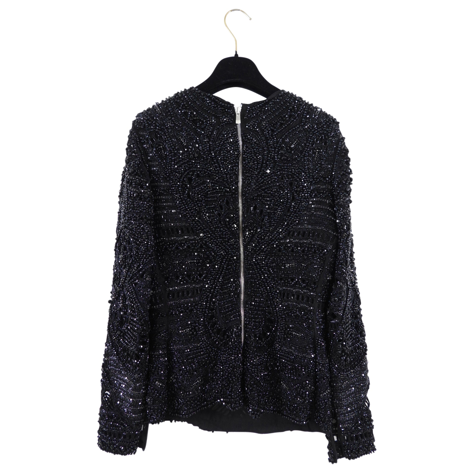 Emilio Pucci Black Beaded Top Women's Size FR36 / US4 - Luxury Designer Blouse for Evening Parties & Special Occasions