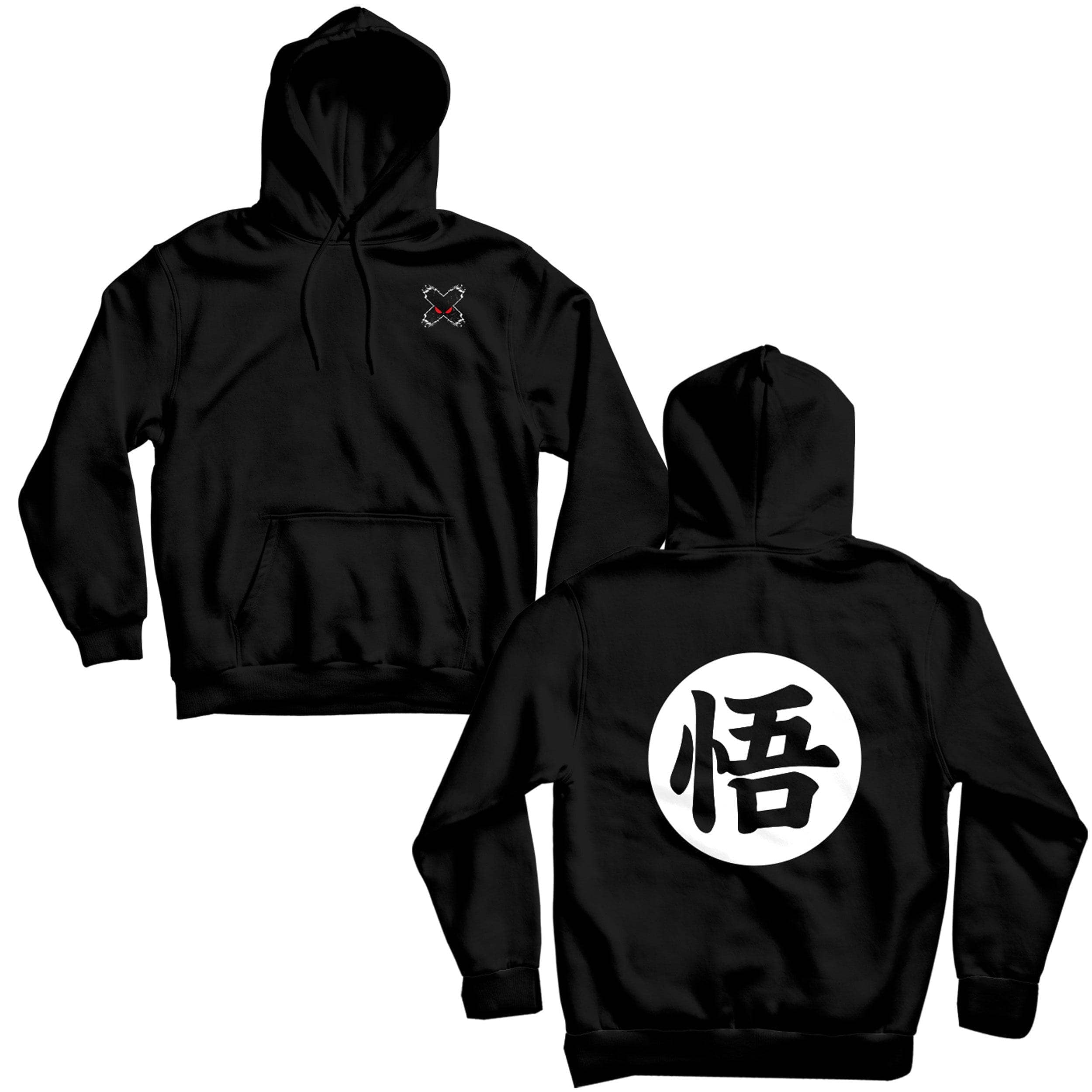 Japanese Kanji Black Anime Hoodie - Stylish & Comfortable Pullover for Otaku Fans - Perfect for Cosplay, Conventions & Casual Wear
