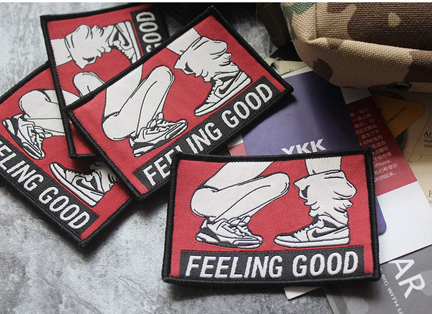 Funny Feeling Good Embroidered Tactical Morale Patch - Hook and Loop Fastener for Military Gear, Backpacks & Tactical Vests - Perfect for Outdoor Adventures, Airsoft & Cosplay