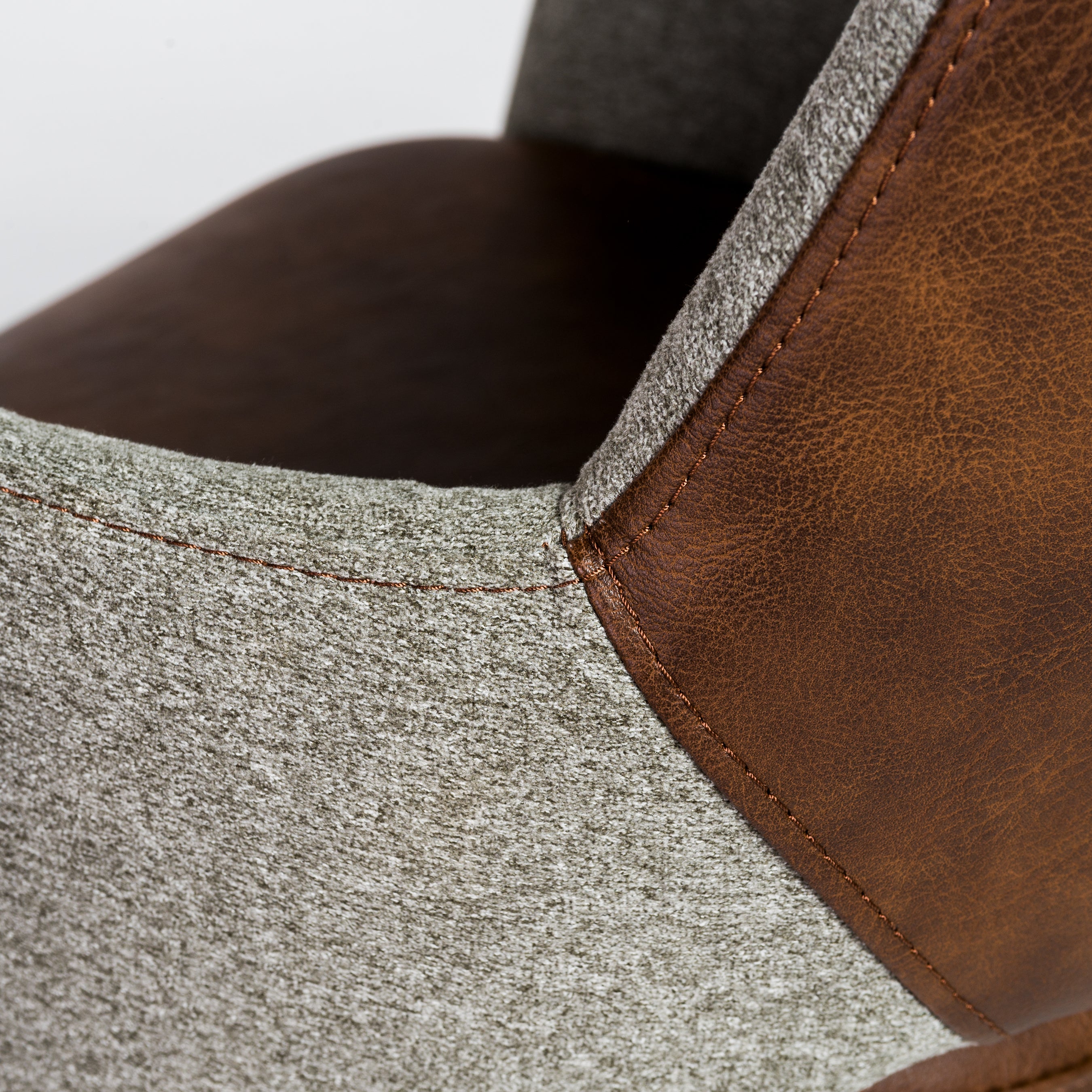 Ergonomic Desi Non-Tilt Office Chair - Fabric & Leatherette Upholstery with Black Base - Perfect for Home Office, Study Room & Workspace