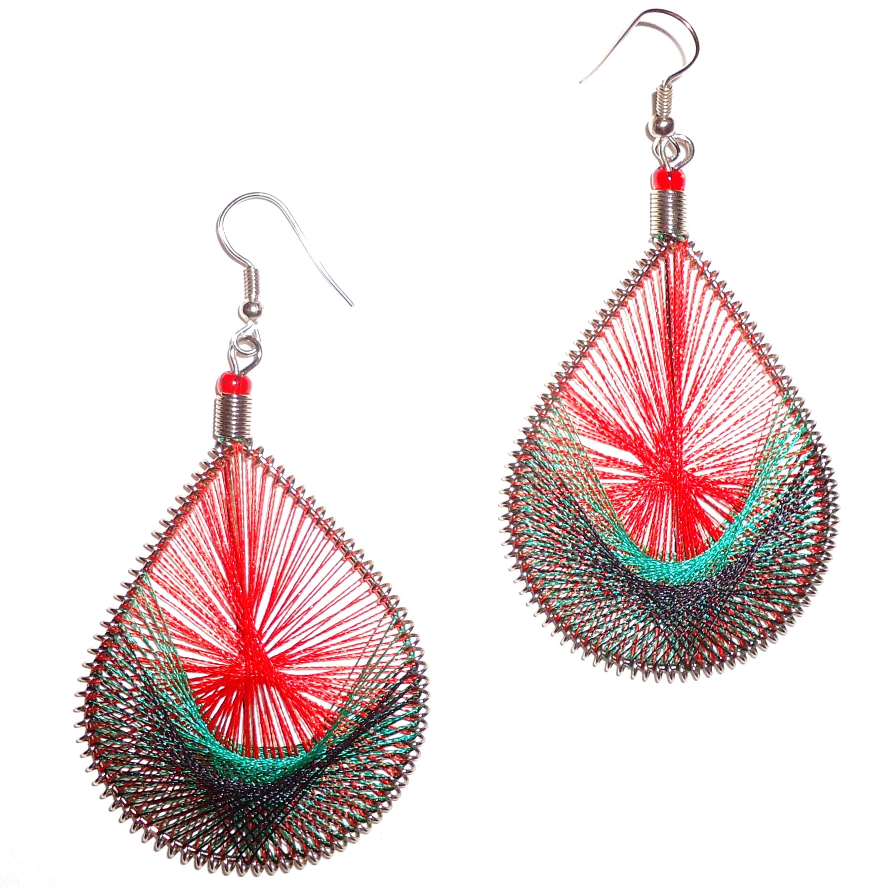 Elegant Large Red Silk Thread Earrings for Women | Boho Chic Handmade Jewelry | Perfect for Parties, Weddings & Everyday Wear