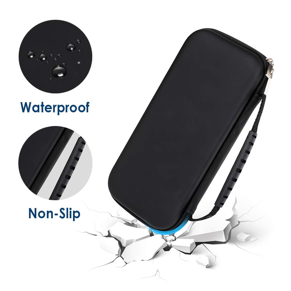 Simpeak Switch Lite Carrying Case - Hard Shell Travel Storage Bag for Nintendo Switch Lite Console & Accessories - Includes Tempered Glass Screen Protector & Silicone Protective Cover - Perfect for Boys, Girls, Travel, Gaming On-The-Go (Black)