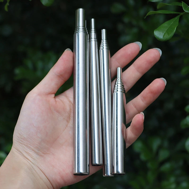 Premium Stainless Steel Collapsible Fire Bellowing Tool - Outdoor Fire Blowpipe for Camping, BBQ & Fireplace - Durable & Portable Fire Starter Accessory