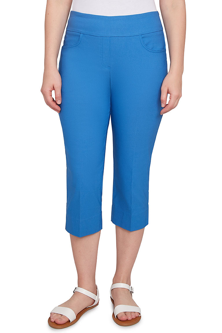 Women's Pull-On Silky Capri Pants - Soft Stretchy Lounge Pants for Yoga, Travel & Home Comfort