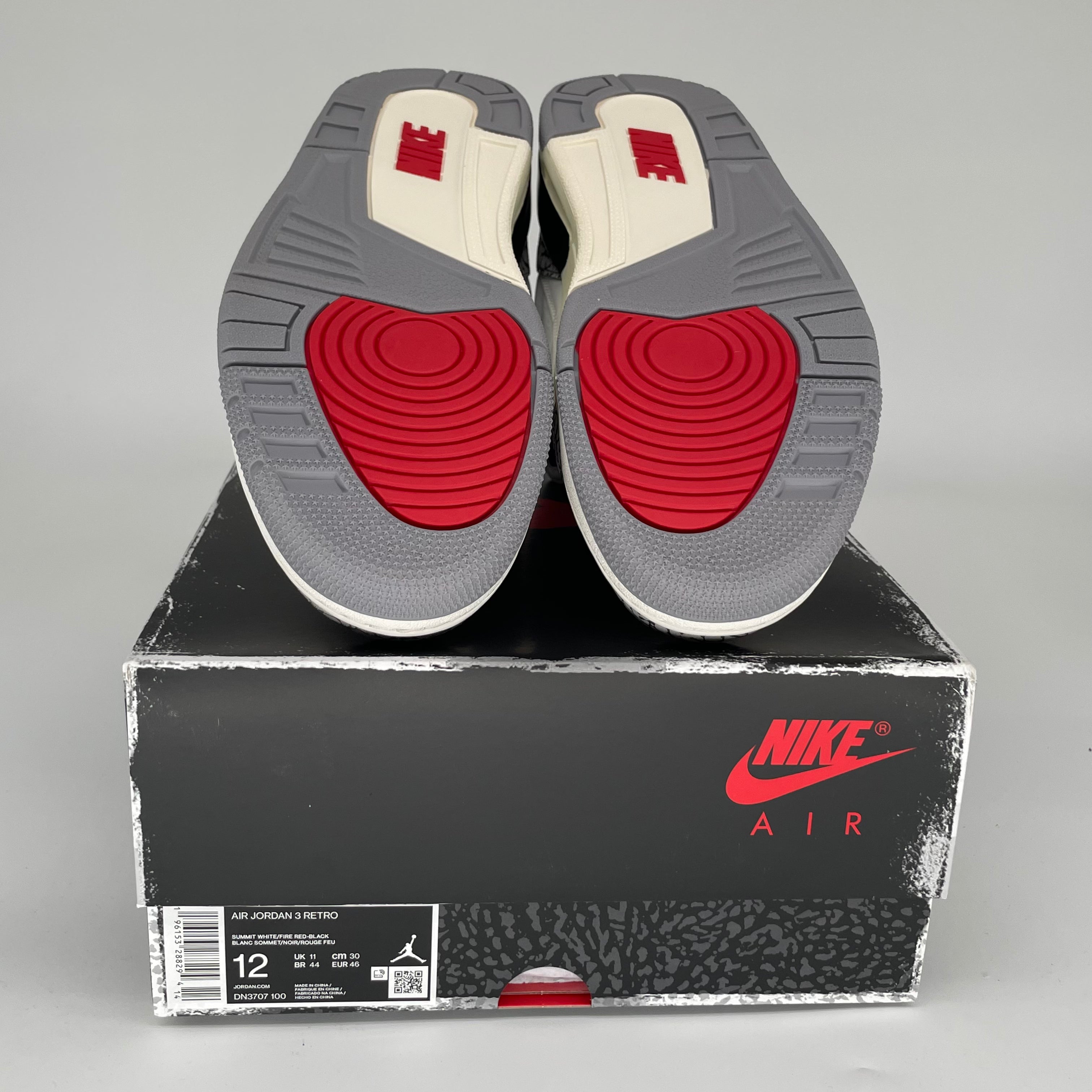 Original Air Jordan 3 White Cement Reimagined Basketball Shoes - Men's Size 12 (DN3707-100) - Retro Sneakers for Streetwear & Casual Outfits