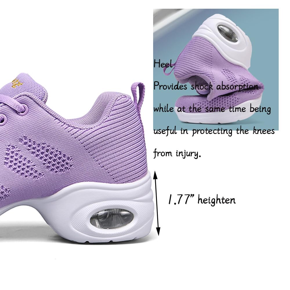 Women's Lace-Up Jazz Sneakers - Comfortable Cushioned Modern Dance Shoes for Ballet, Jazz & Walking | Perfect for Dance Classes, Performances & Casual Wear