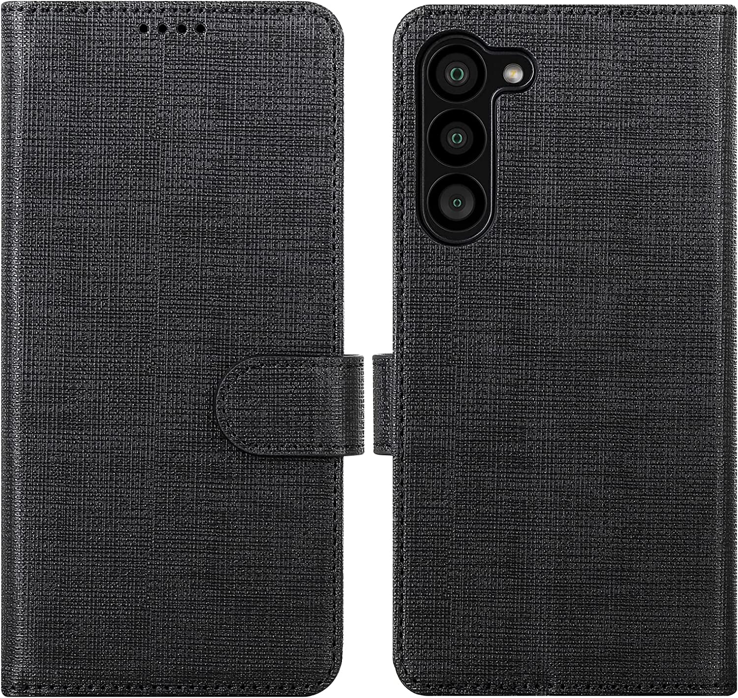 Samsung Galaxy S23 Plus Leather Flip Wallet Case with Card Holder - Slim Protective Cover for Everyday Use & Travel