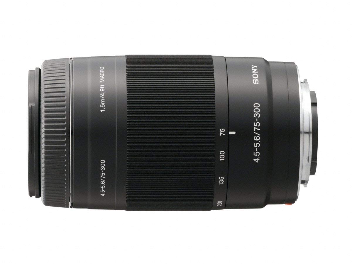 Sony 75-300mm f/4.5-5.6 Compact Super Telephoto Zoom Lens for Sony A Mount DSLR Cameras (Renewed) - Perfect for Wildlife, Sports & Portrait Photography